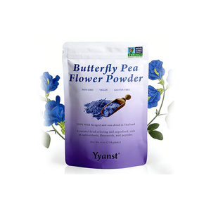 Poudre de fleur de pois papillon de haute qualité, colorant alimentaire bleu naturel, sans OGM, végétalien, superaliment pour boissons, pâtisseries et desserts - Product Image 1