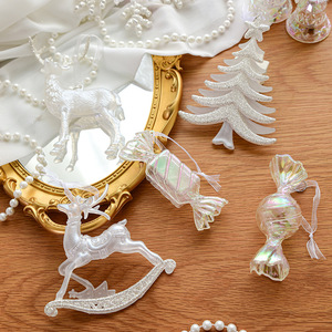Luxury Crystal Clear Acrylic Christmas Ornaments Shatterproof Transparent <b>Xmas</b> Hanging Pendant Bauble Boutique Holiday Gifts - Product Image 1