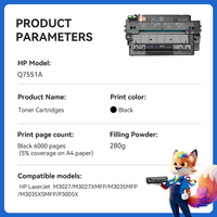 Cartouche de toner laser compatible HP 51A Q7551A de qualité A+ pour imprimante HP Laser P3005 P3005D P3005N P3005DN P3005X P3004
