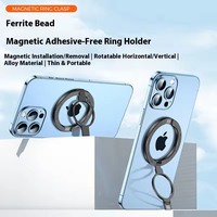 Support de téléphone de bureau magnétique pliable en alliage de zinc ultra-fin, rotatif à 360 degrés, pour prise en charge de téléphone portable, portable et flexible