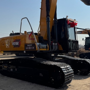 Excavatrice sur chenilles moyenne SANY SY215C d'origine, 21,5 tonnes, faible kilométrage, machine de construction hydraulique - Product Image 4