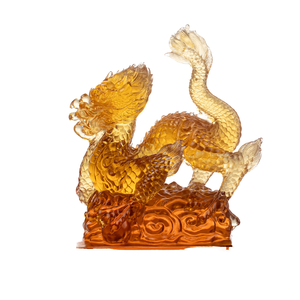 Vente en gros de statues en cristal de bon augure <span class=keywords><strong>Chi</strong></span> Lin en métal poli Liuli cadeaux de mariage artisanaux avec thème de mascotte gravé pour Noël - Product Image 1