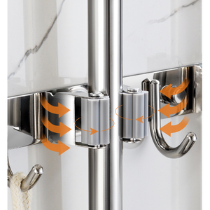 Support mural auto-adhésif pour balai et serpillière, organisateur de <span class=keywords><strong>balais</strong></span>, rangement d'outils, supports muraux, porte-balai, porte-serpillière - Product Image 3