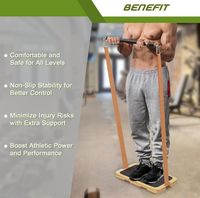 Plateforme de fitness antidérapante en bambou, best-seller d'usine, planche d'exercice robuste pour entraînements à domicile