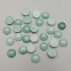 Wholesale Mixed No Hole Round Shape Cab Green Color 10mm Cabochons Stone Beads For Jewelry Making Carving Crafts Crafts