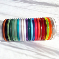 Bracelets empilables multicolores en acrylique UJBOX pour femmes - Bijoux superposés style bohème, bracelets minimalistes tendance pour l'été, vente en gros