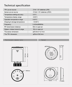 Có Thể Tháo Rời Thông Minh Trv Châu Âu Với Cài Đặt Trước ZigBee Tĩnh Nhiệt Tản Nhiệt Van Pin Powered Điều Khiển Từ Xa Hẹn Giờ Frost Bảo Vệ - Product Image 5