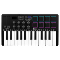IRIN BT Type-C SMK-25 Portable Mini 25-Key USB Mixing Console Digital Electronic Keyboard Digital Wireless MIDI Pad Controller