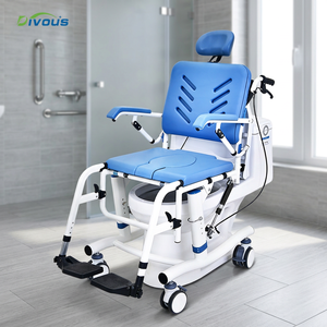 Nouvelle chaise de toilette manuelle multifonction légère pour personnes âgées, chaise de douche pour personnes handicapées, chaise de toilette inclinable - Product Image 1