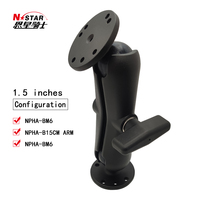 D-202U industriel tablette PC support 1.5 pouces rond rotule raccord noir classique étanche vélo montage Monotrajes Para Moto