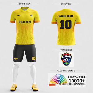 Maillots de football tendance en jersey, personnalisables par sublimation, respirants, pour le streetwear, le style urbain et les uniformes d'équipe - Product Image 1