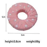Lot de 4 poids de presse à coudre ronds, portables, durables, simples, en métal, à motif étoile coloré, en forme de donut