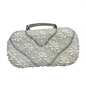 Cross-border European American Women's Polyester <b>Clutch</b> Bag Daily Use Small Capacity Pearl Beaded European American Tanjing - Product Image 1