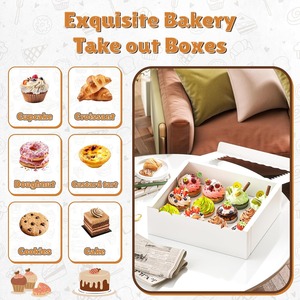 Cajas para Cupcakes con Ventana y Laminado Mate, Paquete de 12 Unidades, Aptas para Alimentos, Ideales para Fiestas de Cumpleaños, Días Festivos y <span class=keywords><strong>Sushi</strong></span> - Product Image 5