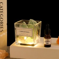 Diffuseurs d'arômes en pierre, lumières sans bougie, huiles essentielles parfumées, purificateur d'air pour la maison et la chambre, pierre de cristal