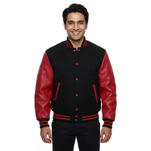 OEM Custom <b>Men's</b> Vintage Letterman Varsity <b>Jacket</b> Plus Size Cropped <b>Baseball</b> Style CollegeBaseballjacket <b>for</b> <b>men</b> - Product Image 1