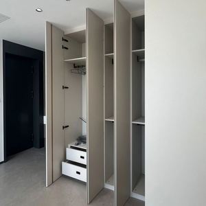 ตู้เสื้อผ้าไม้สีขาวสำหรับห้องนั่งเล่น2025ทันสมัยตู้เสื้อผ้าไม้แบบกำหนดเอง - Product Image 1