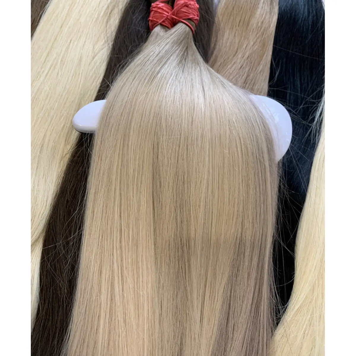 Ascandiv.blend çin Remy saç 60cm uzun doğal saç toplu 57 farklı renkler ile stokta satışa