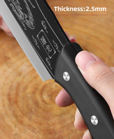 Couteau à désosser professionnel en acier inoxydable fait à la main forgé hacher la viande couperet Cutter gaine utilitaire ménage gaine en cuir
