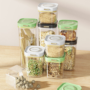 Airtight <b>Storage</b> <b>Jar</b> Cylinder Plastic Lid Food Grade <b>For</b> Snacks Seasonings Noodles Grains Moisture Proof - Product Image 4