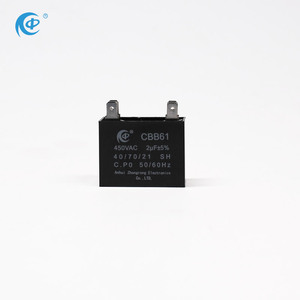 Circuit imprimé de condensateur de fonctionnement moteur <span class=keywords><strong>CBB61</strong></span> à 2 broches avec 450V 1uf/2uf/3uf/5uf/<span class=keywords><strong>6uf</strong></span>/8uf/10uf - Product Image 1