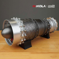 Nikola J-20 modèle d'assemblage de moteur d'avion de chasse de conception moderne en métal motif abstrait pour anniversaire