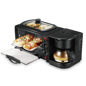 Estación de <span class=keywords><strong>Desayuno</strong></span> 3 en 1 RAF R.5308 de 1050W, Horno de 7L, Cafetera de 600ml, Sartén con Control de Temperatura y Puerta de Vidrio para Cocina - Product Image 5