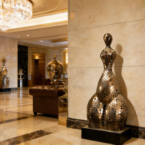 Sculpture de corps de femme nue érotique en acier inoxydable poli, électroplaqué, couleur de placage personnalisable pour la maison - Product Image 4