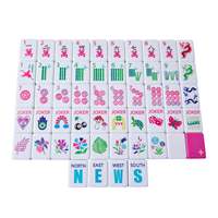 Table de Mahjong carrée en acrylique de style américain, personnalisable, avec emballage en boîte colorée pour les soirées de jeu