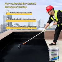 Revêtement élastique de peinture de bitume modifié par caoutchouc non durcissable Revêtement imperméable d'asphalte en caoutchouc