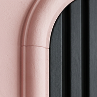 Armoire de chambre à coucher moderne en bois rose poudré certifiée ISO, avec moulures cintrées, disponible en OEM/ODM pour villas