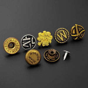 KUNSHUO Bouton Usine Logo Personnalisé Denim Alliage de Zinc Zamac et Rivets costume métal jean pantalon bouton arrière pour jean - Product Image 4