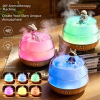 Diffuseur d'huiles essentielles transfrontalier, humidificateur d'air domestique 550 ml, modèle compact de bureau, forte production de brume, effet nébulisation