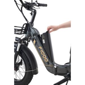 Entrepôt américain Offre Spéciale <span class=keywords><strong>Figoo</strong></span> S2 vélo hybride électrique 7 vitesses batterie au lithium frein à disque hydraulique vélo électrique avec CE - Product Image 4