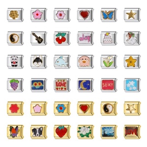 Pulsera Modular Combinada de Animales y Plantas, Superventas Transfronteriza, Joyería DIY, Motivos Clásicos de Palabras Inglesas al Estilo Italiano - Product Image 2