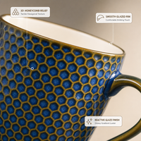 Tasse à thé en céramique de logo personnalisé de glaçure réactive en porcelaine brillante colorée de vente chaude