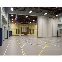 Systèmes de cloisons mobiles pour salle de sport avec miroir, cloisons coulissantes pour studio de danse, panneaux de cloisons mobiles avec miroir