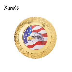 Bâton de marche en alliage d'or luxueux pour gentleman avec motif américain cadeau d'anniversaire de voyage en plein air à la mode et portable - Product Image 5