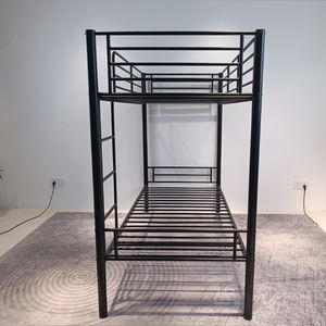 Meubles de chambre à coucher d'école robustes et robustes Lit superposé en acier à 2 couches Lit à deux étages avec échelle - Product Image 4