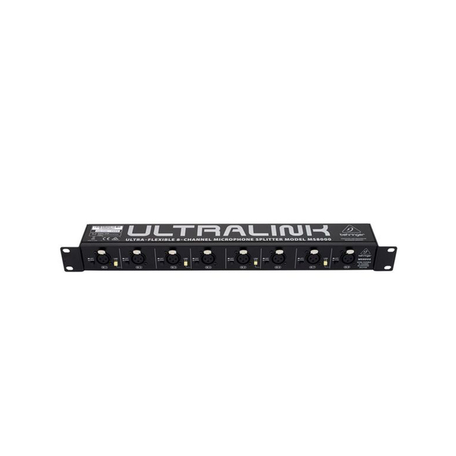 Behringer Ultralink MS8000 8-Channel Microphone Splitter 8-in/16-out Stage Music Equipment Pa Sound System Studio Mic Splitter