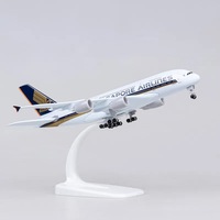Modèle d'avion A380 de haute qualité de Singapour, 20 cm, en alliage métallique moulé sous pression, pour collection de fans d'aviation