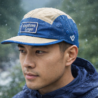 Casquette 5 panneaux en nylon tissé personnalisée OEM, imperméable et respirante, légère, pour sports de plein air, voyage, décontractée, camping, mode