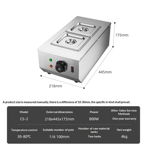 Nouvelle Machine Électrique Commerciale à Fonder le Chocolat et le <span class=keywords><strong>Fromage</strong></span>, Fontaine à Double Cuve Chaude, Cylindre de Trempage, 2 Compartiments - Product Image 6