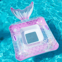 Matelas flottant gonflable PVC style Instagram sirène pour adultes et enfants, transfrontalier, pour piscine extérieure, modèle de transat de piscine