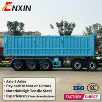 Promotion : Semi-remorque benne arrière 4 essieux 60/80 tonnes en acier type U pour camion à vendre