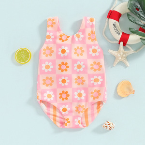 Combinaison <span class=keywords><strong>de</strong></span> <span class=keywords><strong>bain</strong></span> pour bébé fille, imprimé marguerite, sans manches, une pièce, <span class=keywords><strong>maillot</strong></span> <span class=keywords><strong>de</strong></span> <span class=keywords><strong>bain</strong></span> floral, vêtements <span class=keywords><strong>de</strong></span> plage pour enfants - Product Image 1