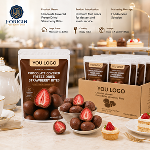 Bocaditos <span class=keywords><strong>de</strong></span> Fresa Liofilizada Cubiertos <span class=keywords><strong>de</strong></span> Chocolate, Snack <span class=keywords><strong>de</strong></span> Fruta Listo para <span class=keywords><strong>Comer</strong></span>, 22g, Paquete Minorista, OEM, Marca Privada, Suministro a Granel - Product Image 5