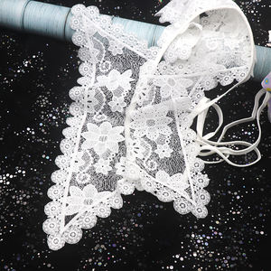 Corbata frontal de moda para mujer, cuello redondo, bordado desmontable, flor, falso, encaje, blanco, para vestido, camisa, blusa - Product Image 5