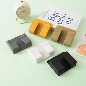 Support mural simple en plastique à un niveau, sans perçage, pour téléphone portable et télécommande, avec design détachable - Product Image 5