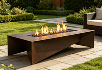 Brasero de table extérieur en acier inoxydable au gaz naturel, grande taille, construction robuste, garantie 5 ans, fabriqué en Chine - Prêt pour les fêtes